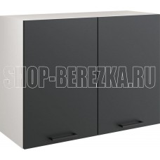 МЕБЕЛЬ-КОМПЛЕКС Шкаф навесной 80см с двумя дверцами Simple В800 Антрацит/ Белый (1 кор.)