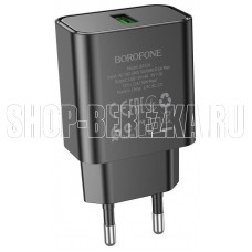 BOROFONE (6974443388541) BA72A Spring 1USB QC3.0 черный