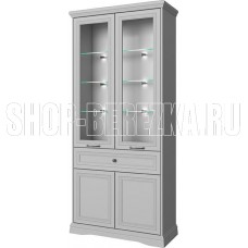 АНРЭКС VALENCIA Шкаф с витриной 2V2D1S Н. Цвет СЕРЫЙ (3 уп.)