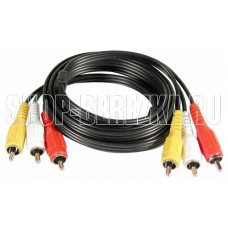 EXPLOYD EX-K-1482 кабель/3 RCA - 3 RCA/чёрный/3M