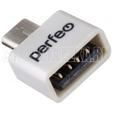 PERFEO (PF_C3005) adapter USB на Type-C c OTG (PF-VI-O008 White) белый