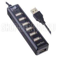 PERFEO (PF_C3225) USB-HUB 7 Port, (PF-H034 Black) чёрный