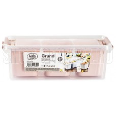 HOBBY LIFE HL021065P Контейнер для хранения GRAND розовый 3 секции 11.3x27.3x9см высокий