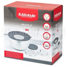 ATTRIBUTE ASG005 Миска GRATE IT 5л с крышкой 3 терки