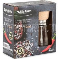ATTRIBUTE AGS359 Набор мельниц для специй SPICE WOOD, 2шт