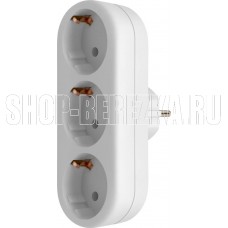 DEFENDER (99109) TG-01 3 розетки, заземление, белый
