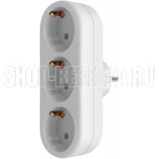 DEFENDER (99109) TG-01 3 розетки, заземление, белый