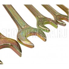 REXANT (12-5843-2) Набор ключей рожковых (6х7-16х17мм), 6 шт, желтый цинк