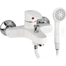 BRIMIX 5571 Смеситель в ванную, короткий излив, шаровый, из высокопрочного пластика АБС, БЕЛЫЙ