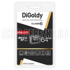 DIGOLDY 64GB microSDXC Class10 UHS-1 [DG064GCSDXC10 UHS-1-AD w]