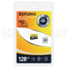 EXPLOYD 128GB microSDXC Class 10 UHS-1 Elite [EX128GCSDXC10UHS-1-ElU1 w]