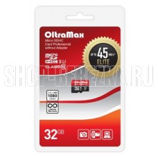 OLTRAMAX 32GB microSDHC Class 10 UHS-1 Elite [OM032GCSDHC10UHS-1-ElU1 w]