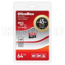 OLTRAMAX MicroSDXC 64GB Class 10 UHS-1 Elite [OM064GCSDXC10UHS-1-ElU1 w]