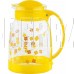 MALLONY Кувшин BROCCA-1800, объем: 1,8 л, из жаропрочного стекла, с пластиковой ручкой, желтый