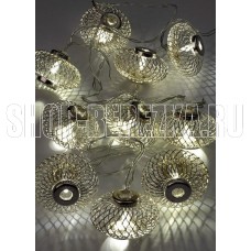 КОСМОС KOC_GIR-B120 Гирлянда Фонарики Хром мет 10L
