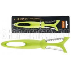 MALLONY Овощечистка SEMPLICE, р-р 18*4,3*2,4 см, с двумя вертикальными лезвиями, пластиковой ручкой
