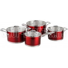 POMIDORO POMI D'ORO PSS-640028 Prezioso Набор кастрюль 18см, 20см, 24см и соусник 16см с крышками