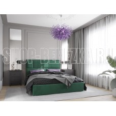 НК-МЕБЕЛЬ MADISON new кровать 1600х2000 Велюр Зеленый 72305909 (2 кор.)