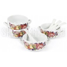 POMIDORO POMI D'ORO P290022 Набор бульонниц с ложками POMIDORO POMI D'ORO P290022 Набор бульонниц с ложками