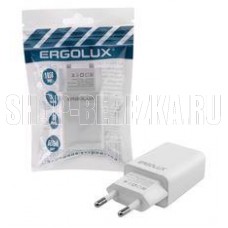 ERGOLUX (15203) ELX-РA01P-C01 ПРОМО (Сетевой адаптер 10Вт 1USB, 100-220В, 5V/2А, Белый, Пакет)