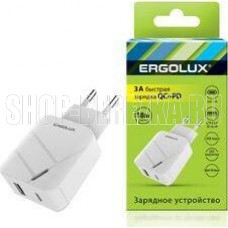 ERGOLUX (15252) ELX-РA01QC-C01 18Вт 1USB+1Type C белый