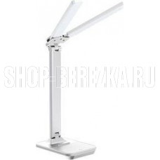 ULTRAFLASH (15163) UF-819 C01 белый (Led, светильник настольный, 12Вт, 6000К, 3 ур.яркости, 2 плафона, кожа)