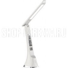 ULTRAFLASH (15178) UF-821 C01 белый (Led, светильник настольный, 7Вт, дисплей,смена цвет.темп, кожа)