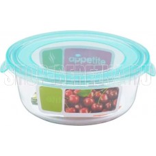 APPETITE SL620CLB стекл круг 620мл голуб д/хранения
