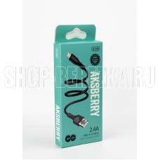 AKSBERRY (6972969383217) X155 для MicroUSB 1м 24A (черный)