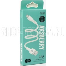 AKSBERRY (6972969383224) X155 для MicroUSB 1м 2.4A белый