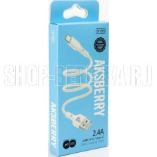 AKSBERRY (6972969383248) X155 для Type-C 1м 2.4A белый