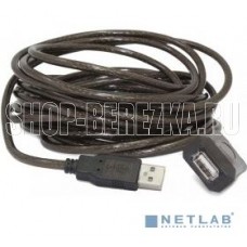 CABLEXPERT Кабель удлинитель USB 2.0 активный, AM/AF, 5м (UAE-01-5M)