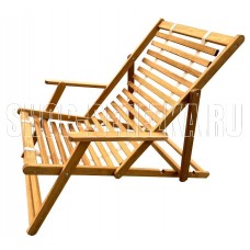 DYATEL Кресло-шезлонг с подлокотниками сиденье из дерева сосна (цвет дуб) G-LC-010-OAK