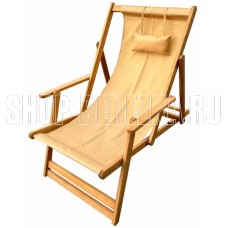 DYATEL Кресло-шезлонг с подлокотниками сиденье из ткани сосна (цвет дуб) G-LC-009-OAK