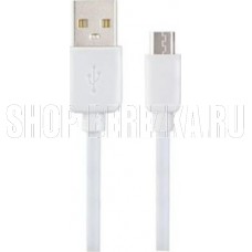 PERFEO (U4026) USB A вилка - Micro USB вилка, 2.4A, белый, силикон, длина 1 м., SILICON