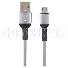 PERFEO (U4806) USB A вилка - Micro USB вилка, 2.4A, серый, 1 м, Micro Premium