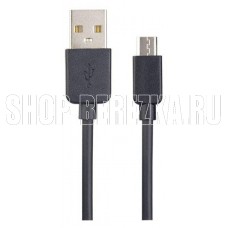 PERFEO (U4006) USB A вилка - Micro USB вилка, 2.4A, черный, 1 м, Micro ONE