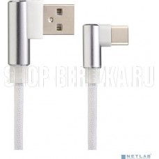 PERFEO (U4905) USB A вилка - Type-C вилка, 2.4A, угловой, белый, длина 1 м., Type-C Premium