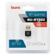 BURO Адаптер USB BU-BT502 BT5.0+EDR class 1.5 20м черный