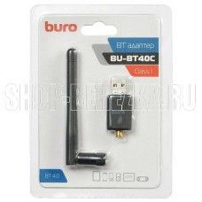 BURO Адаптер USB BU-BT40С BT4.0+EDR class 1 100м черный