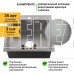 FABIA PROFI 505033 Мойка врезная 50х50 см, ДИЗАЙН толщина 3,0 х 0,8 мм, глубина 220 мм + большой сифон с переливом + корзина +коврик