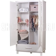 POLINI Шкаф двухсекционный Polini kids Simple 3410, с 1 ящиком, белый (4 кор)