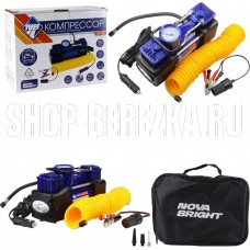 NOVA BRIGHT АК-75L двухпоршневой, металлический корпус, в сумке, LED-фонарь 36451