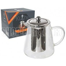LEONORD Чайник заварочный AROMA, объем:750 мл (боросиликатное стекло, нерж.сталь)