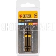DENZEL Набор бит SL5,0х50, сталь S2, шестигранный профиль, 2 шт. 11658