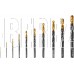 DENZEL Набор сверл по металлу, 1-10 мм, HSS-Tin, Golden Tip, 10 шт 72316