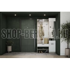 МЕБЕЛЬ-КОМПЛЕКС Прихожая Торонто исп.4 Ателье светлое/ Белый (3 кор.)