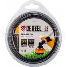 DENZEL Леска для триммера двухкомпонентная звезда, 2,7мм х 15м, блистер EXTRA CORD 96218