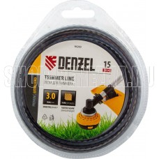 DENZEL Леска для триммера двухкомпонентная зубчатый квадрат, 3,0мм х 15м, блистер EXTRA CORD 96260