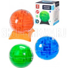 NO NAME Головоломка.3D лабиринт шар (7,2х9,8 см, в коробке. 3 цвета микс) Y14494010 ПП-00196760